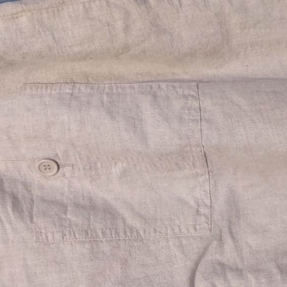 Liz Claiborne Women's Linen Cotton Crop Pants Straight Leg Color Flax Sz 16 NWT - Picture 8 of 14